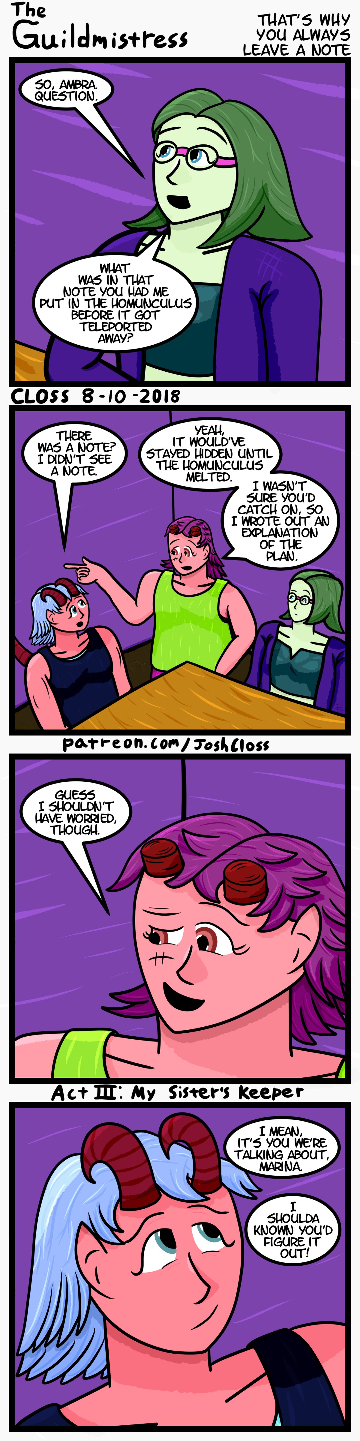 The Guildmistress: That’s Why You Always Leave a&nbsp;Note