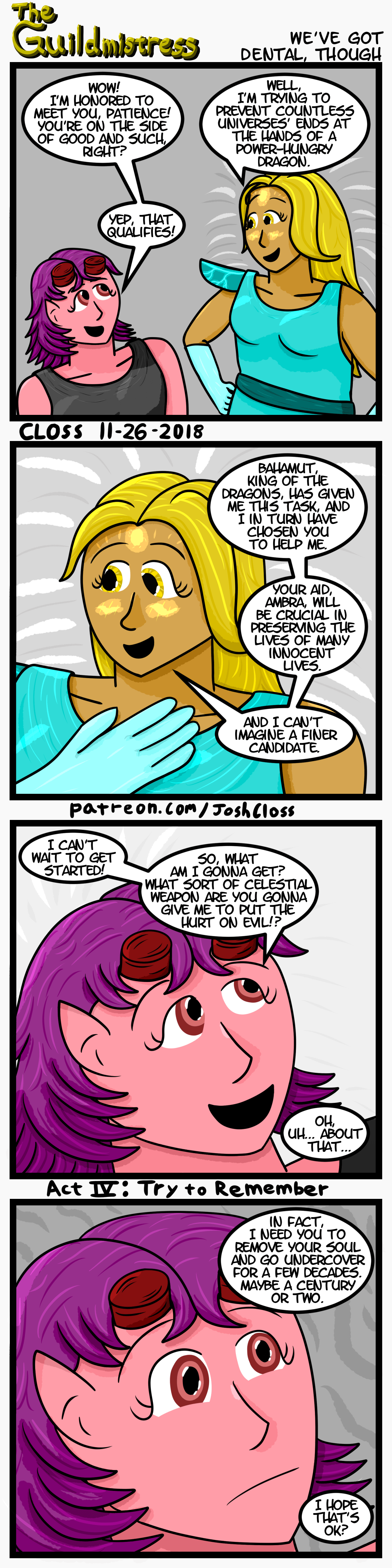 The Guildmistress: We’ve Got Dental,&nbsp;Though