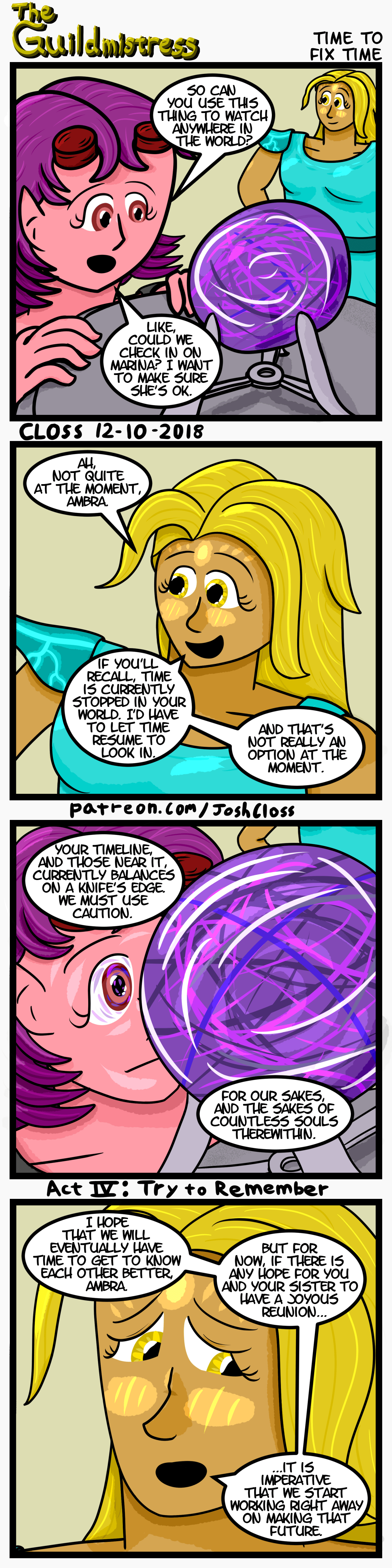 The Guildmistress: Time to Fix&nbsp;Time