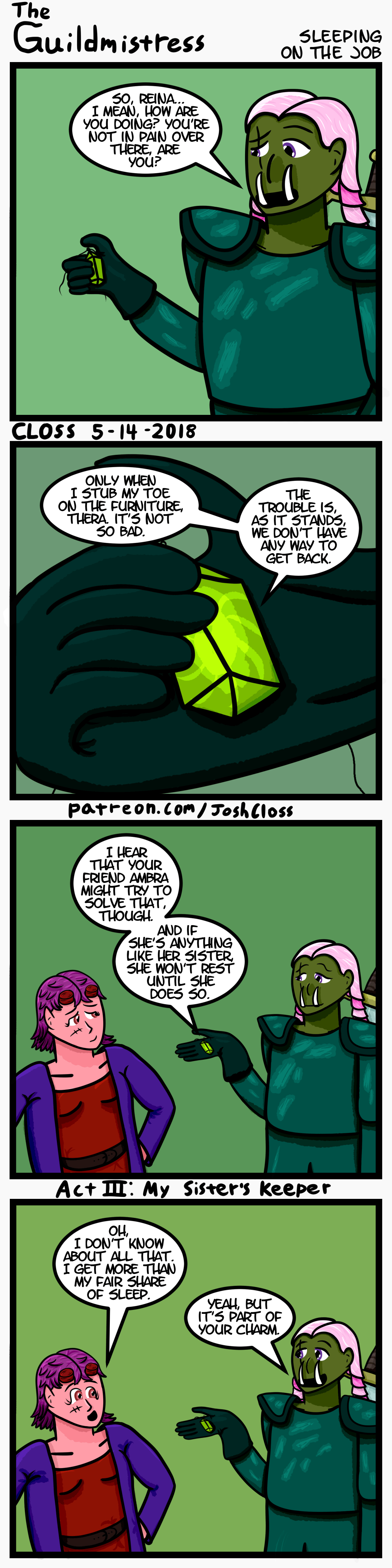 The Guildmistress: Sleeping On the&nbsp;Job