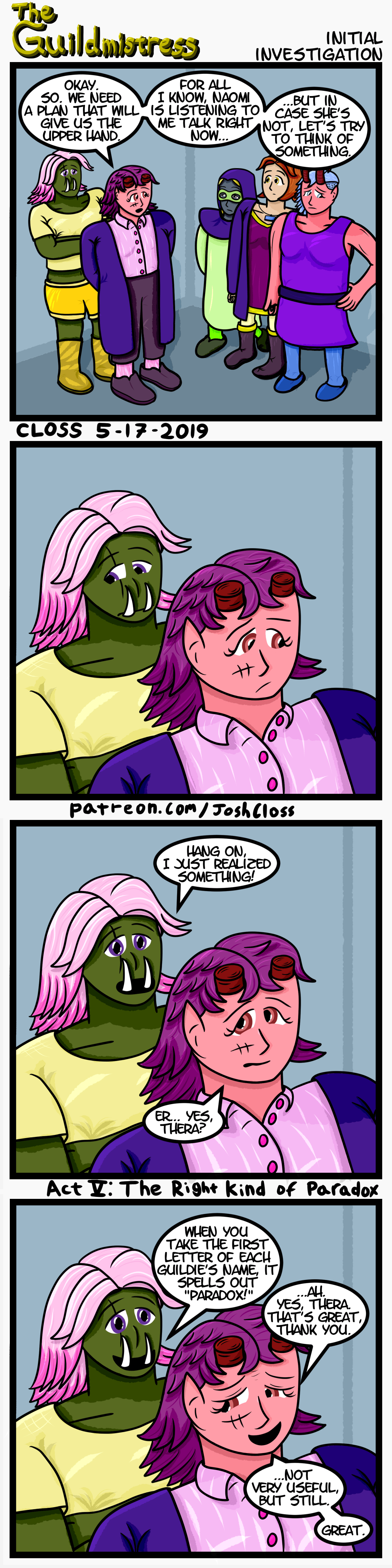 The Guildmistress: Initial&nbsp;Investigation