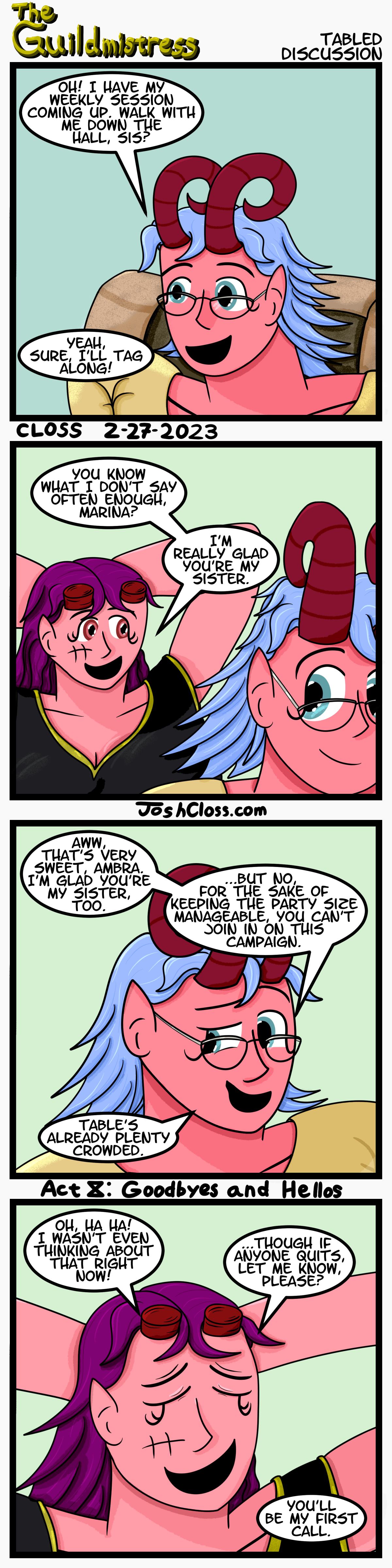 The Guildmistress: Tabled&nbsp;Discussion