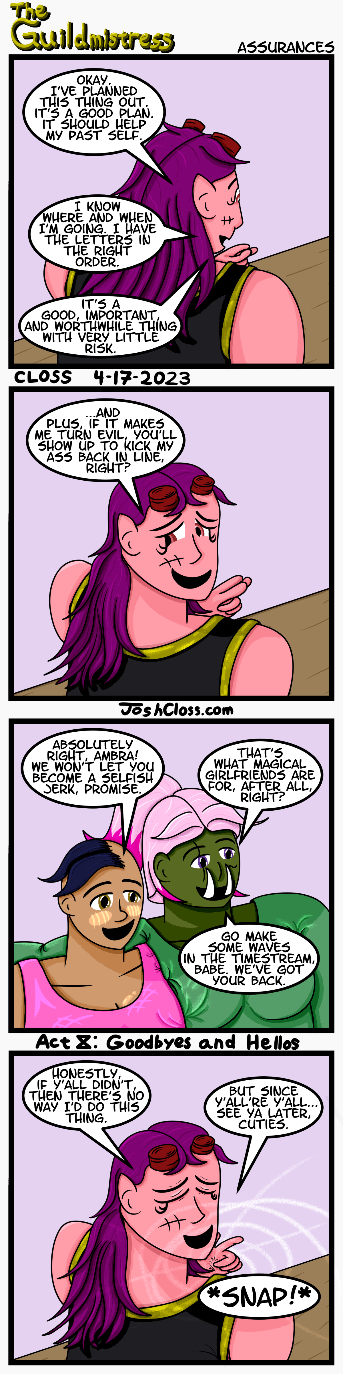 The Guildmistress: Assurances